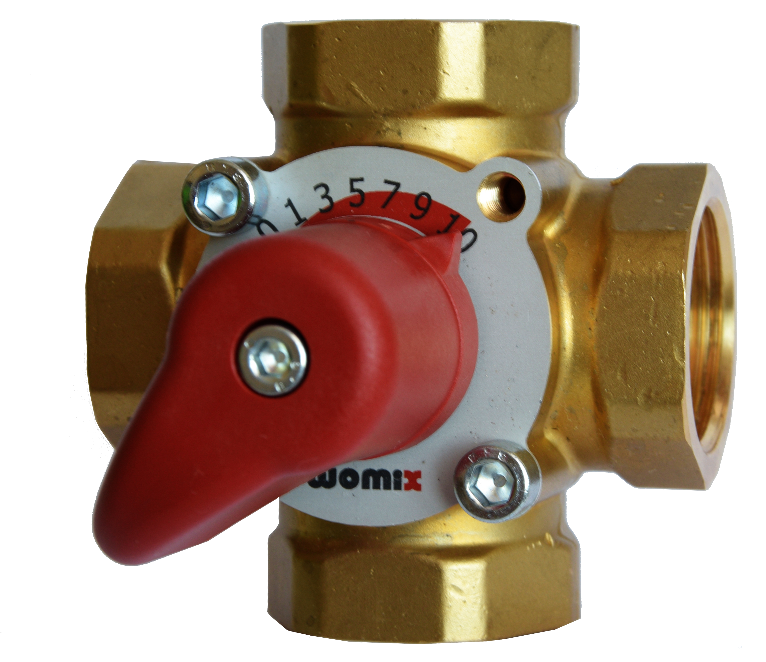 Смесительный 4-ходовой Womix MIX M 4-40 клапан 1"1/2 DN40 латунь kvs28 (602008) - фото 1 - id-p1654611935