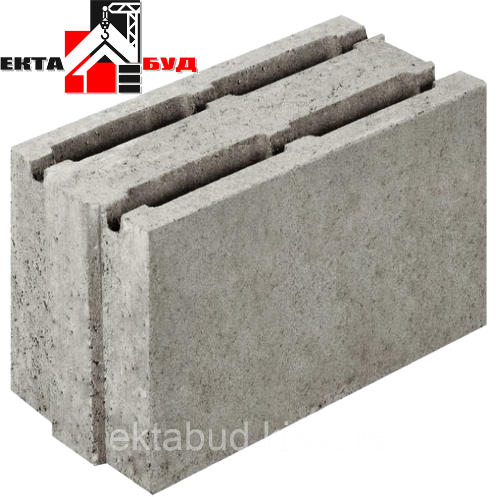 Блок будівельний бетонний шлакоблок стіновий 390х190х188