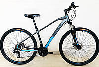 Велосипед гірський Gemini Azimut FRD колеса 29", сталева рама 17" Сіро-блакитний