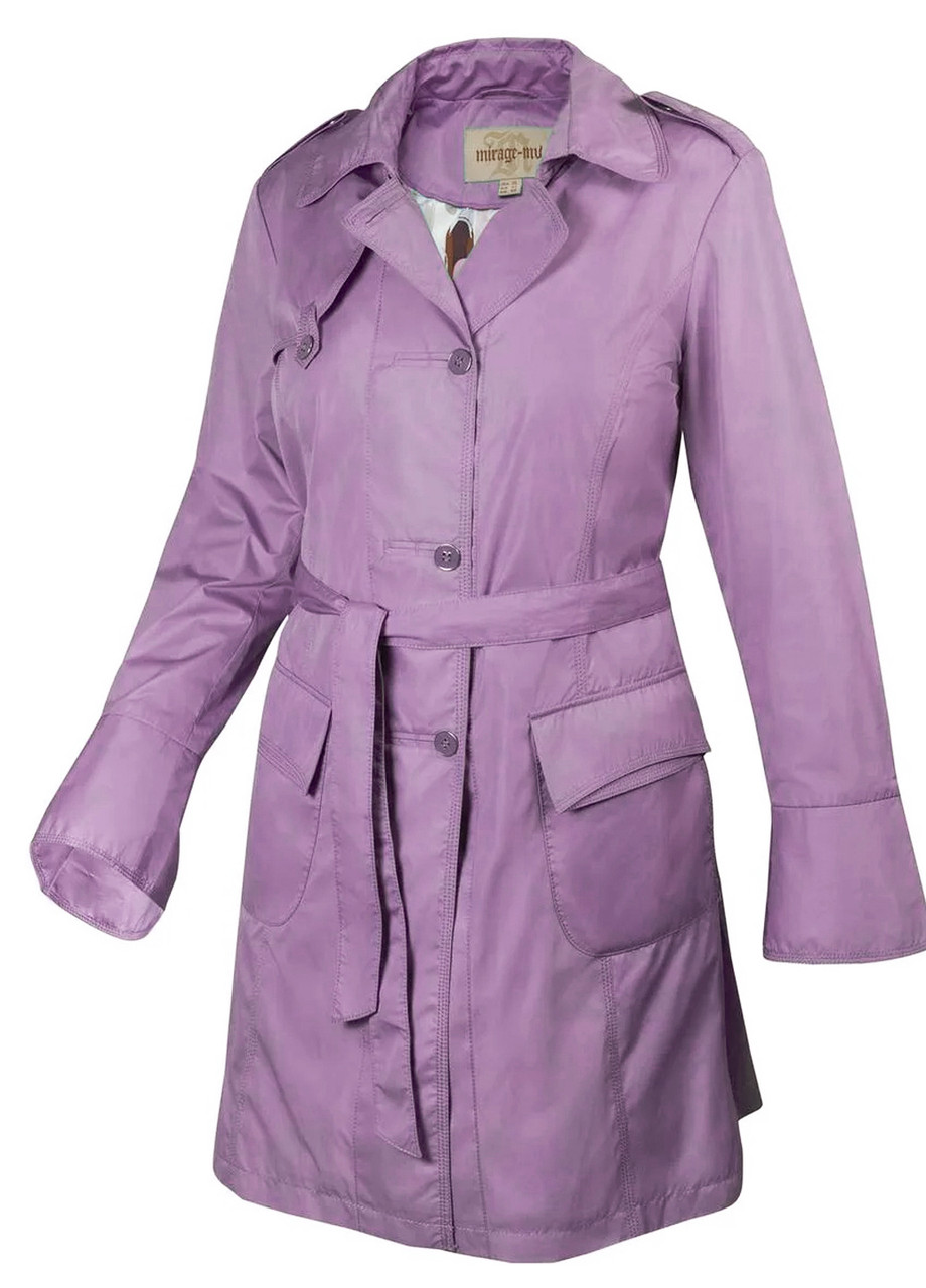 Плащ жіночий тренч весна осінь City Classic Лавандовий Розмір 56, фото 1