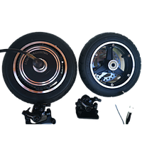 Електронабір: заднє мотор-колесо Вольта 36v350w (750 W) в ободі 8', переднє колесо 8" і дискові гальма