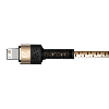 USB кабель Kaku KSC-069 USB - Lightning 1m, металева оплітка - Gold, фото 3
