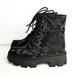 Шкіряні черевики на низькому ходу зі шнурками, фото 3