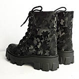 Шкіряні черевики на низькому ходу зі шнурками, фото 2