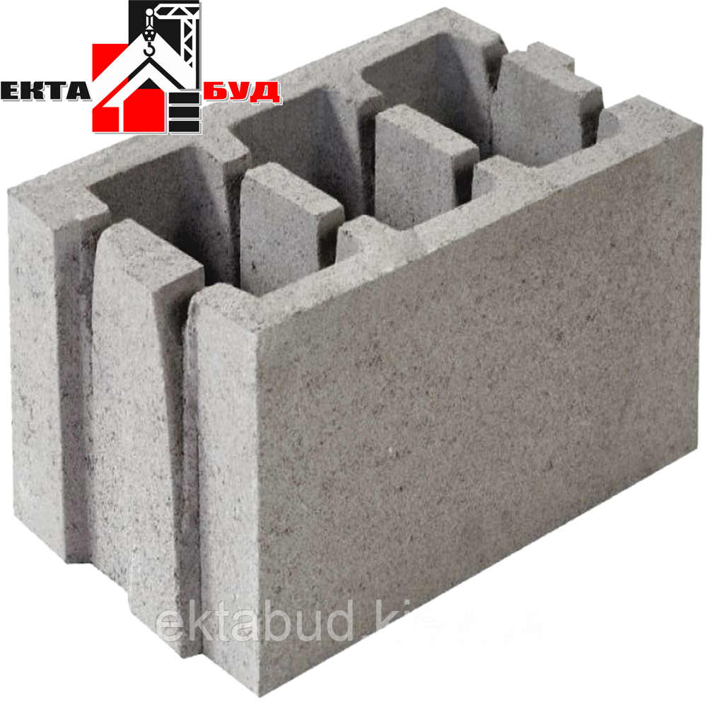 Блок будівельний керамзитобетонний шлакоблок стіновий 400х250х188