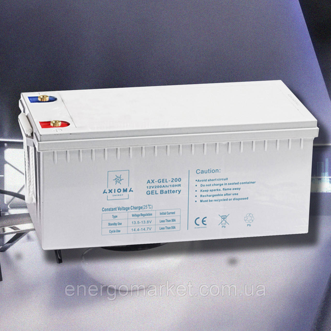 Акумуляторна батарея Axioma-GEL-200A/12В (2,4 кВт*рік)