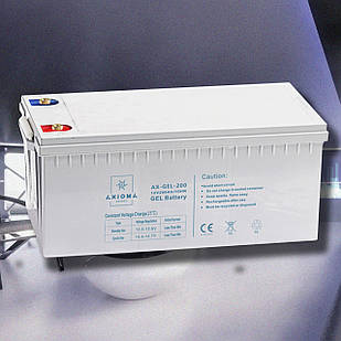 Акумуляторна батарея Axioma-GEL-200A/12В (2,4 кВт*рік)