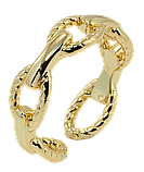 Каблучка Xuping QQMМ Позолота 14K "Цепочка" р.16-17, фото 3