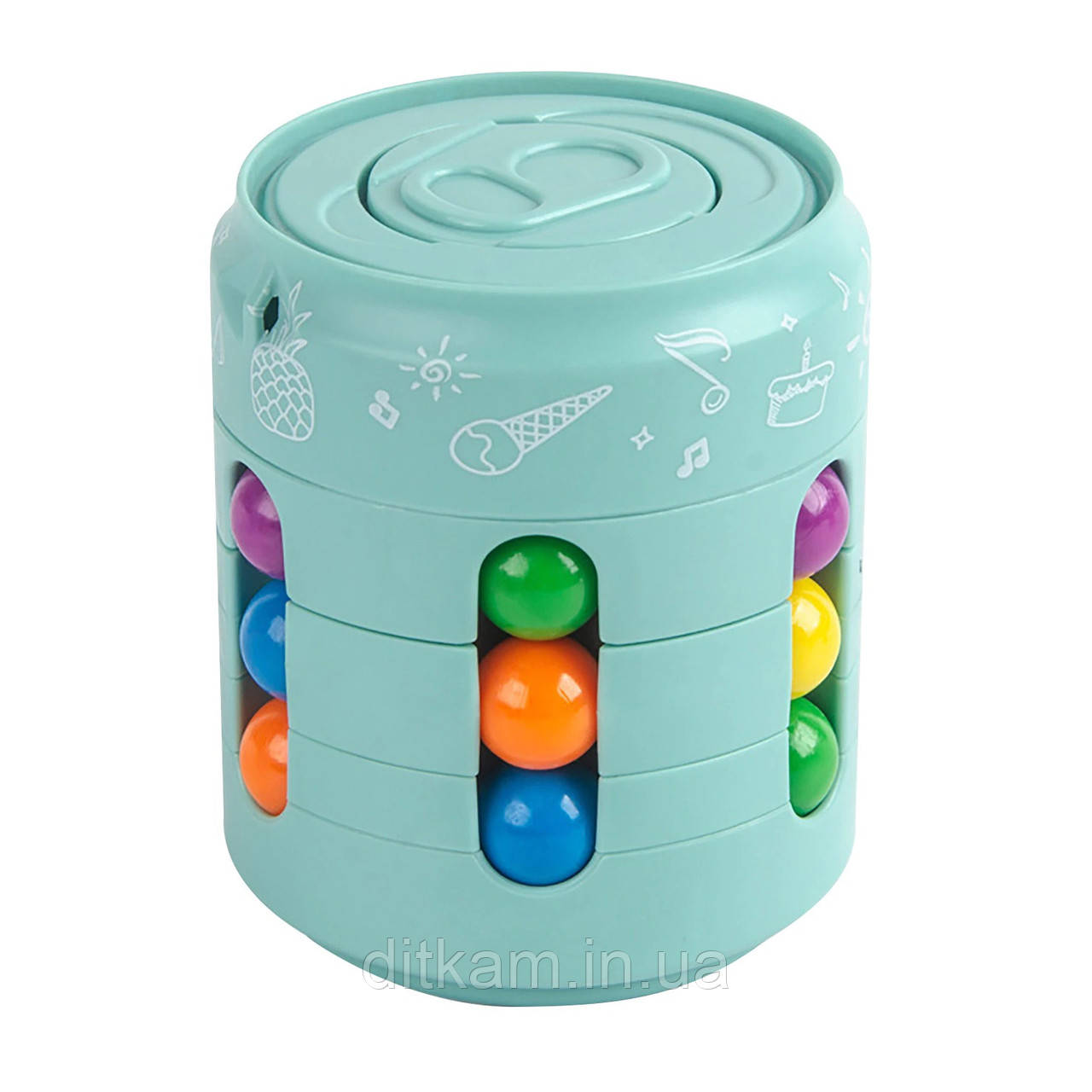 Головоломка антистресс Fidget Cans Cube Бирюзовый, фото 1