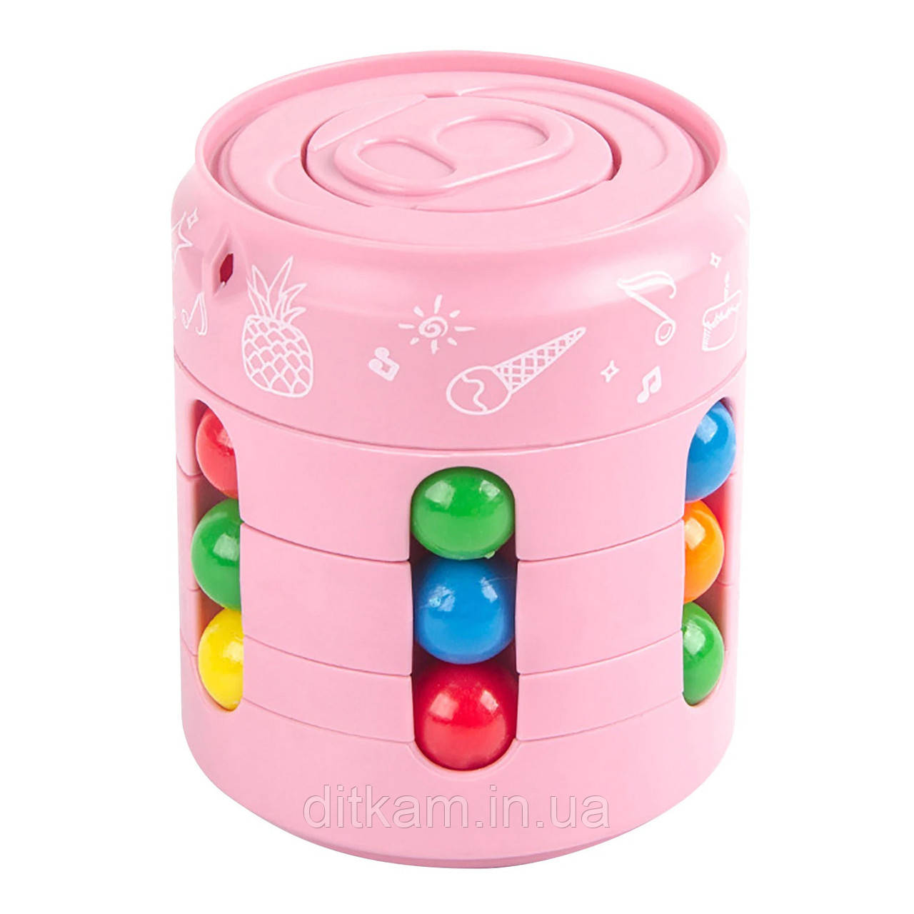 Головоломка антистресс Fidget Cans Cube Розовый, фото 1