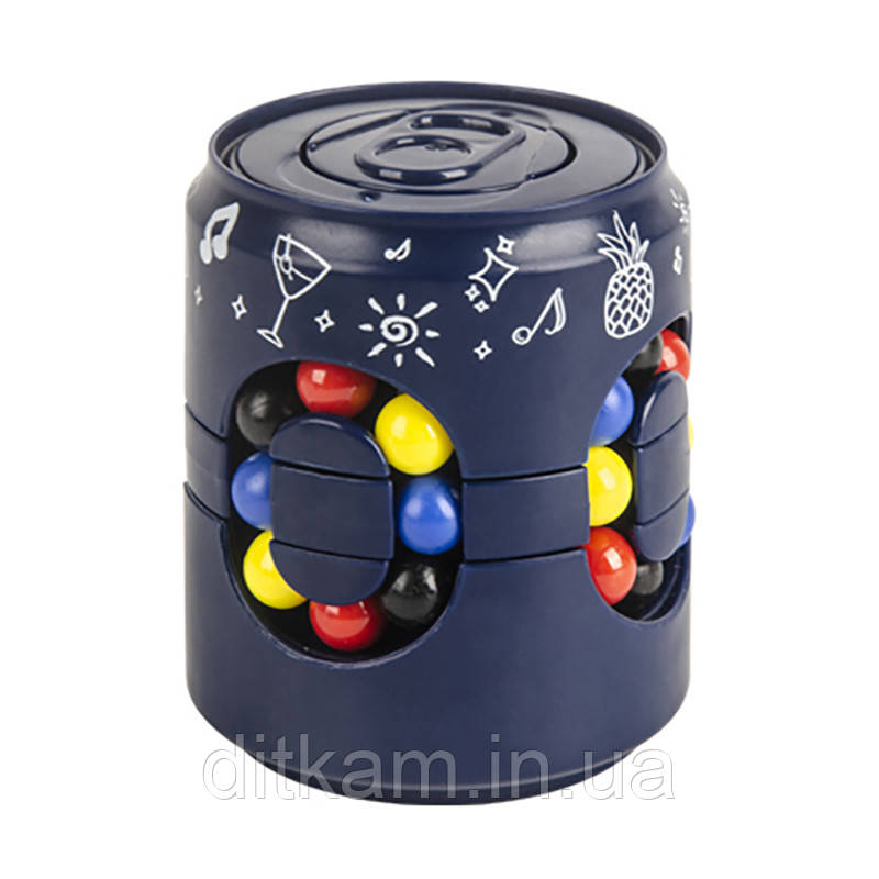 Головоломка антистресс Fidget Cans Cube 2.0 Синій, фото 1