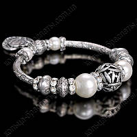 Браслет Pandora з штучним перлом та стразами для жінок