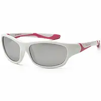 Дитячі сонцезахисні окуляри Koolsun біло-рожеві серії Sport 3+ KS-SPWHCA003