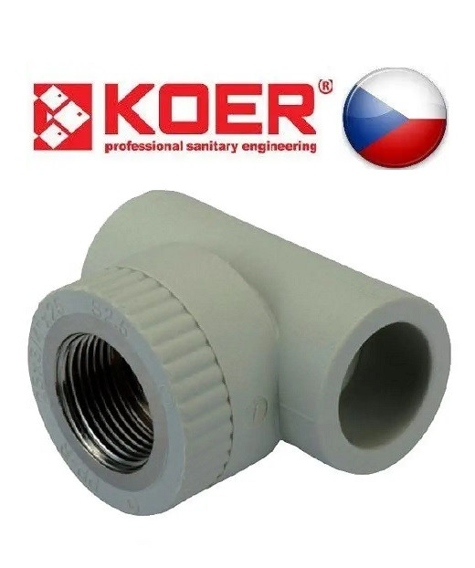 Трійник Внутрішня Різь 20х1/2х20 ПП KOER