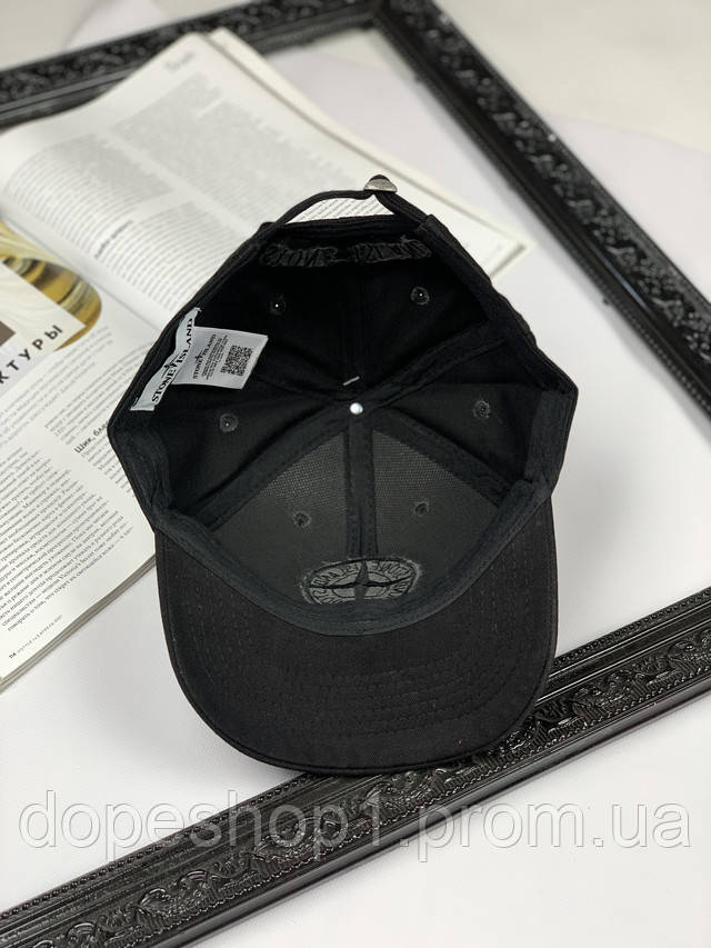 Кепка черная Бейсболка Stone Island мужская кепка Стон Айленд унисекс ...
