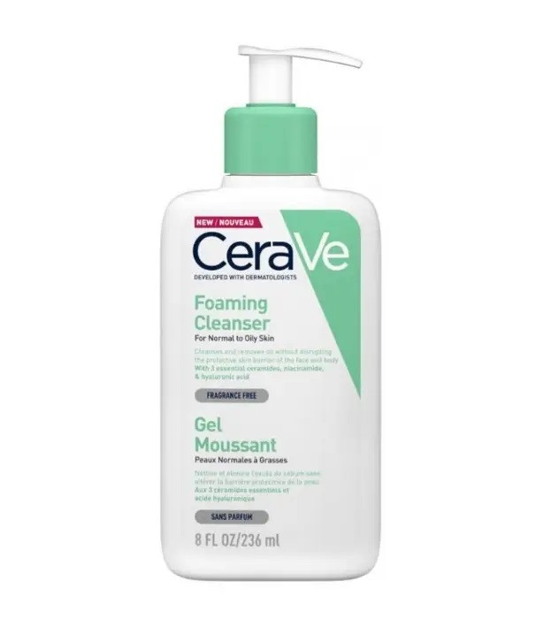 Очищувальний гель для нормальної і жирної шкіри Foaming Cleanser Gel Mousant CeraVe 236мл, фото 1