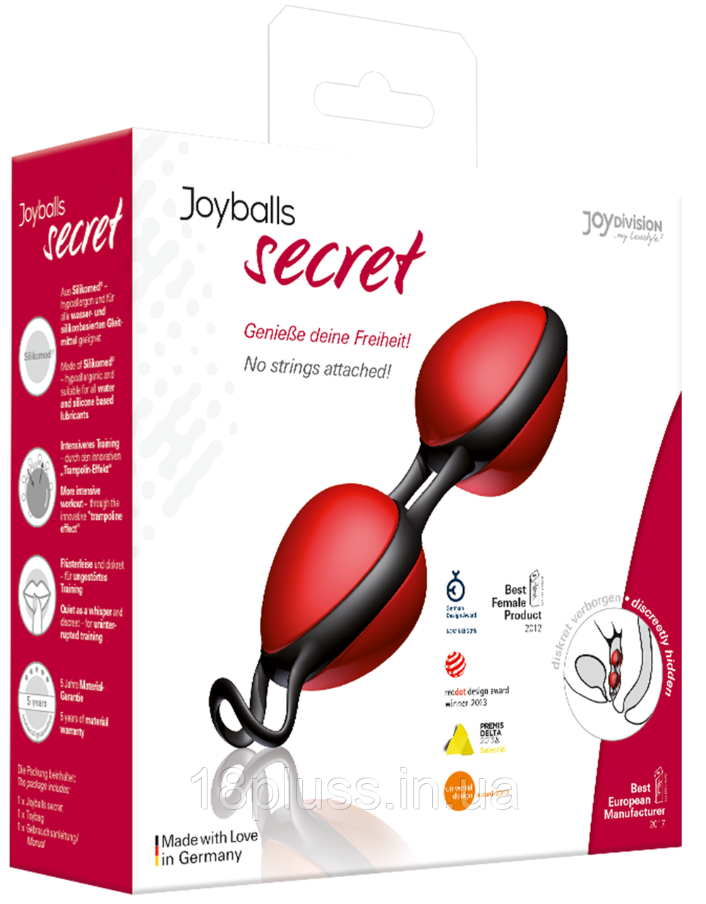 Вагінальні кульки Joyballs Secret Red, фото 1