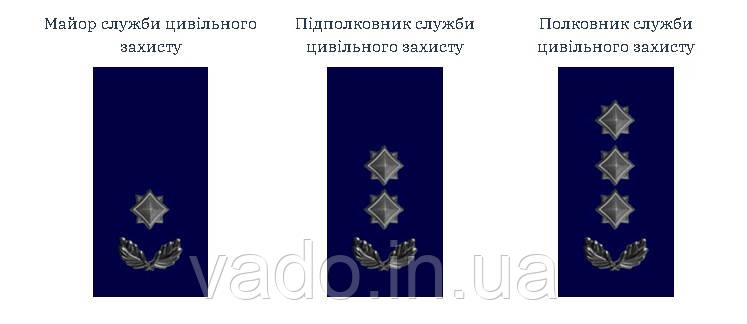 Погоны МНС, ДСНС для осіб старшого начальницького складу