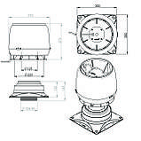 E190S Вентилятор E190S/125 витяжний покрівельний + основа Коричневий, фото 2