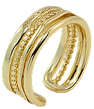 Каблучка Xuping QQMМ Позолота 14K "Широка шинка з орнаментом" р.15-16, фото 3