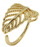 Каблучка Xuping QQMМ Позолота 14K "Перо" р.15-16, фото 3