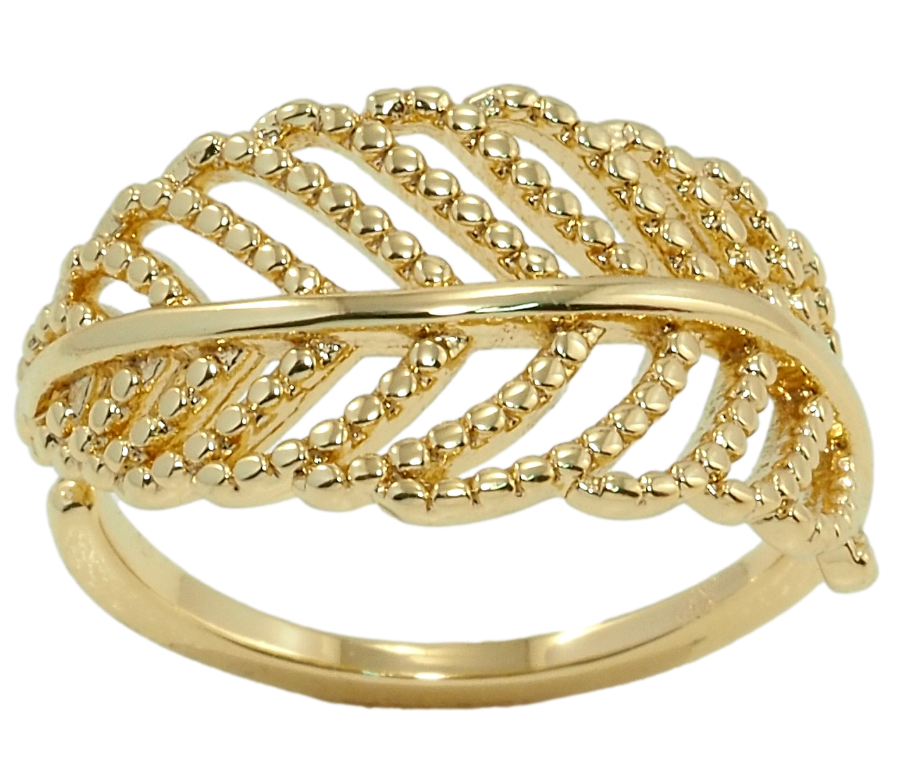 Каблучка Xuping QQMМ Позолота 14K "Перо" р.15-16