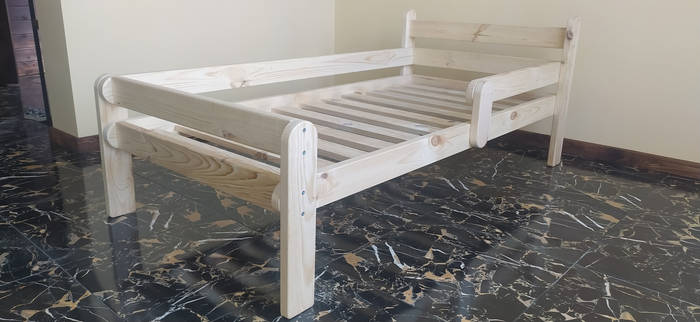 Кровать полуторная из натурального дерева для детей и взрослых ...