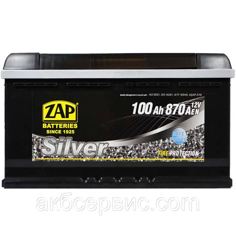 Акумулятор автомобільний ZAP Silver 6СТ-100 АзE