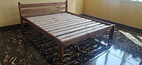 Кровать двухспальная арт .Анастасия 160*200 из натурального дерева, масло воск цвет палисандр с видеообзором