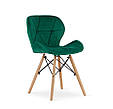 Стул вельвет зелений ELVA_3371, фото 4
