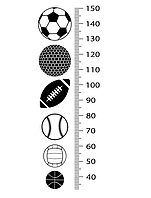 Наклейка на стену Ростомер «Мячи» с оракала