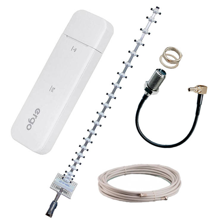 4G Wi-Fi комплект "Універсальний Інтернет" (всечастотний 4G Wi-Fi USB-роутер ERGO W02-CRC9+антена 21 Дб), фото 1
