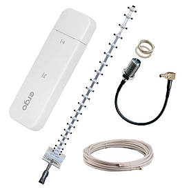 4G Wi-Fi комплект "Універсальний Інтернет" (всечастотний 4G Wi-Fi USB-роутер ERGO W02-CRC9+антена 21 Дб)