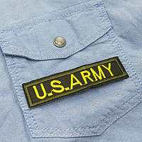 Термоаппликация, нашивка на одежду 2.5х8,5см U.S.Army ШВ
