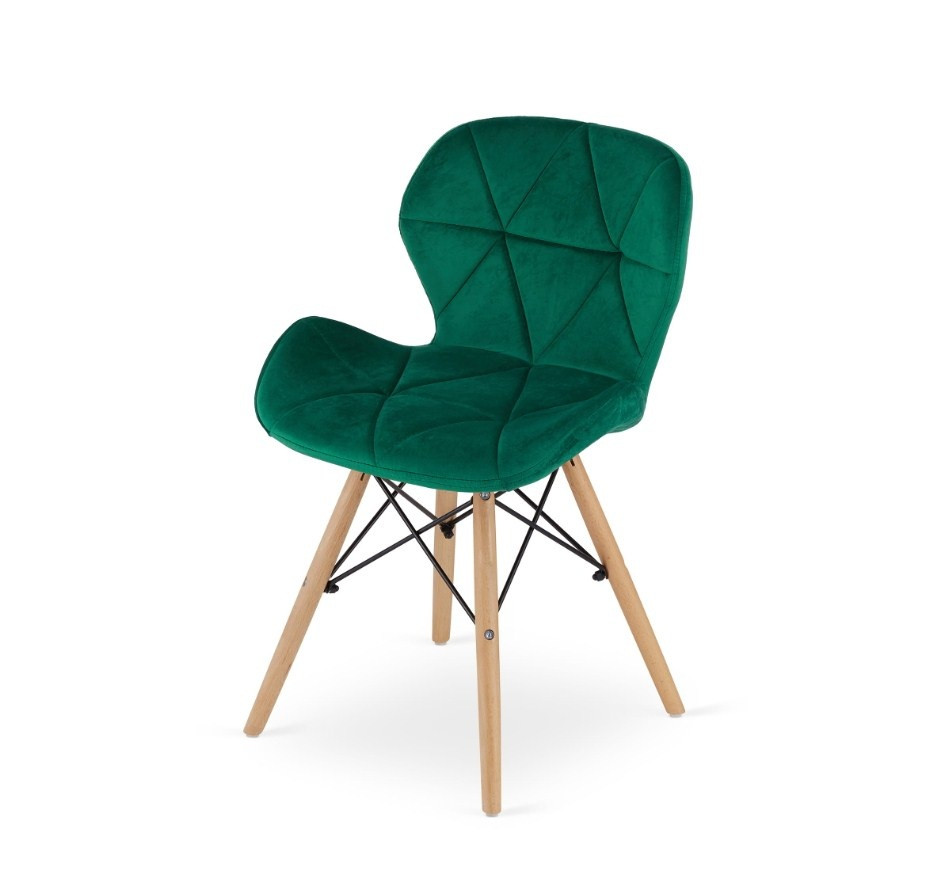 Стул вельвет зелений ELVA_3371, фото 1