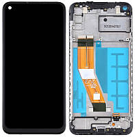Дисплей Samsung Galaxy A11 A115 с тачскрином и рамкой, оригинал 100% Service Pack, Black