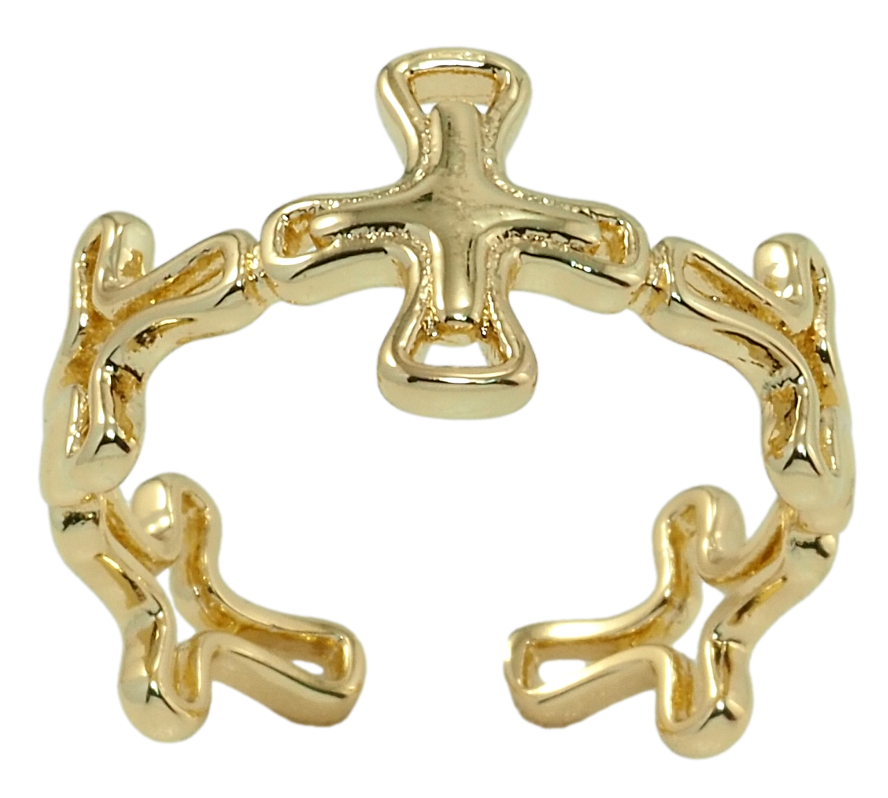 Каблучка Xuping QQMМ Позолота 14K "Хрестики" р.17-18