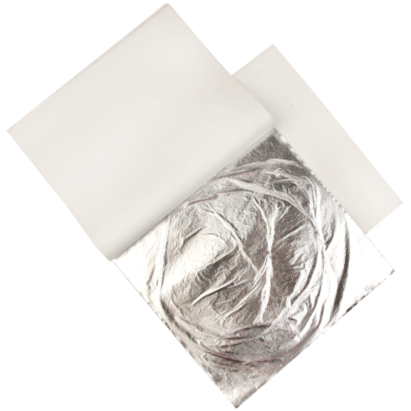 Поталь вільна, СРІБЛО 16х16 см, 25 аркушів, фото 1