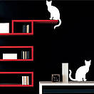 Інтер'єрна наклейка на стіну Березня пара (наклейки з кішками), фото 5