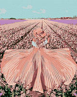 Картина по номерам "Поле тюльпанов", Девушка, цветы, картины в цифрах, роспись 40х50см Rainbow Art