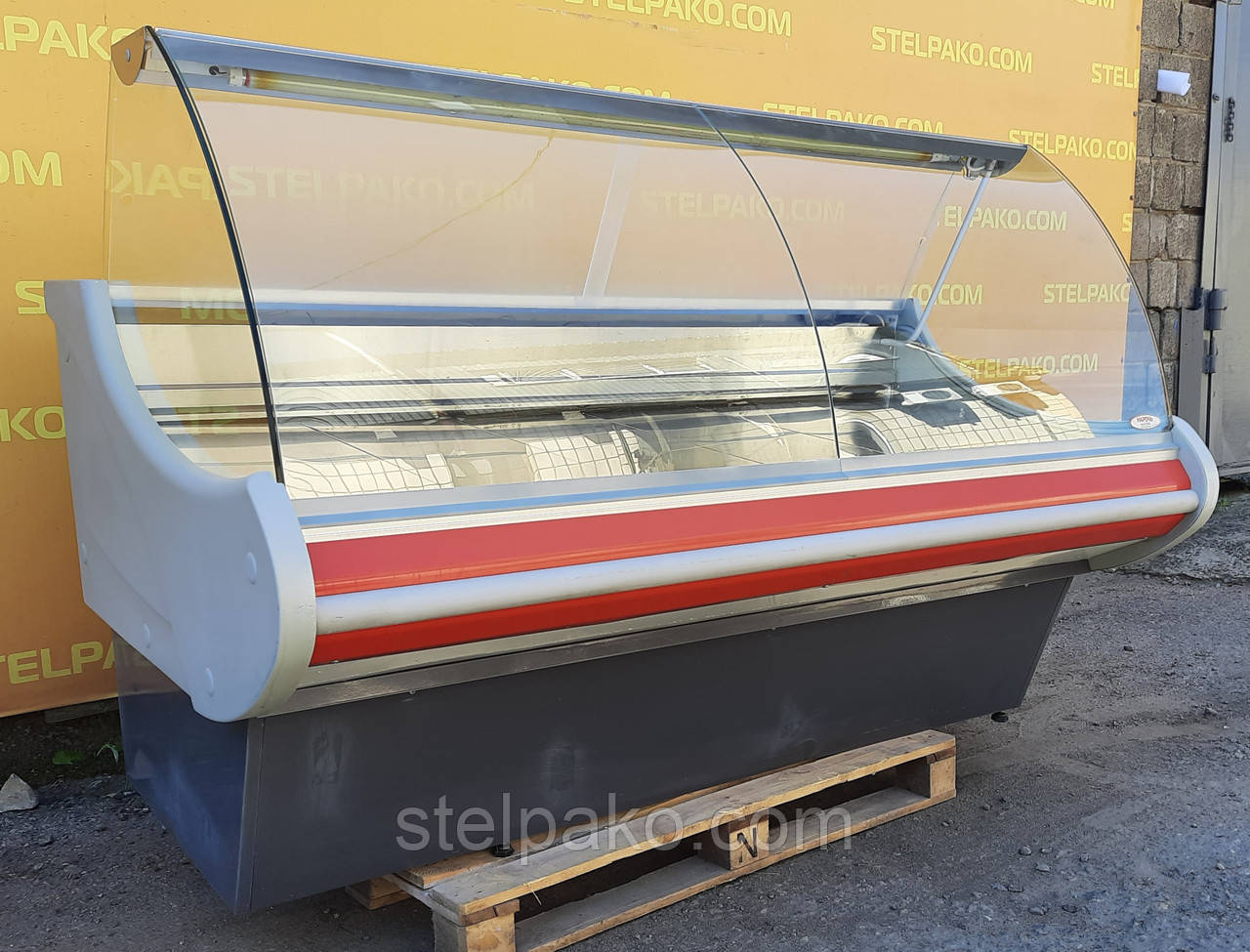 Холодильна ковбасна вітрина «Брімстон Нарочь» 1.8 м., широка викладка 72 см., Б/у, фото 1