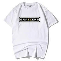 Футболка Brazzers белая футболки Бразерс унисекс