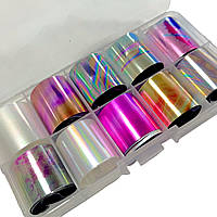 Набір фольги у контейнері для лиття та дизайну нігтів, 10 штук No4