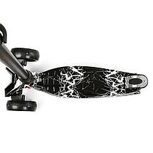 Самокат триколісний дитячий (d-13см, кермо 75.5-87см, ножне гальмо) MAXI Best Scooter S - 10911 Чорний, фото 4