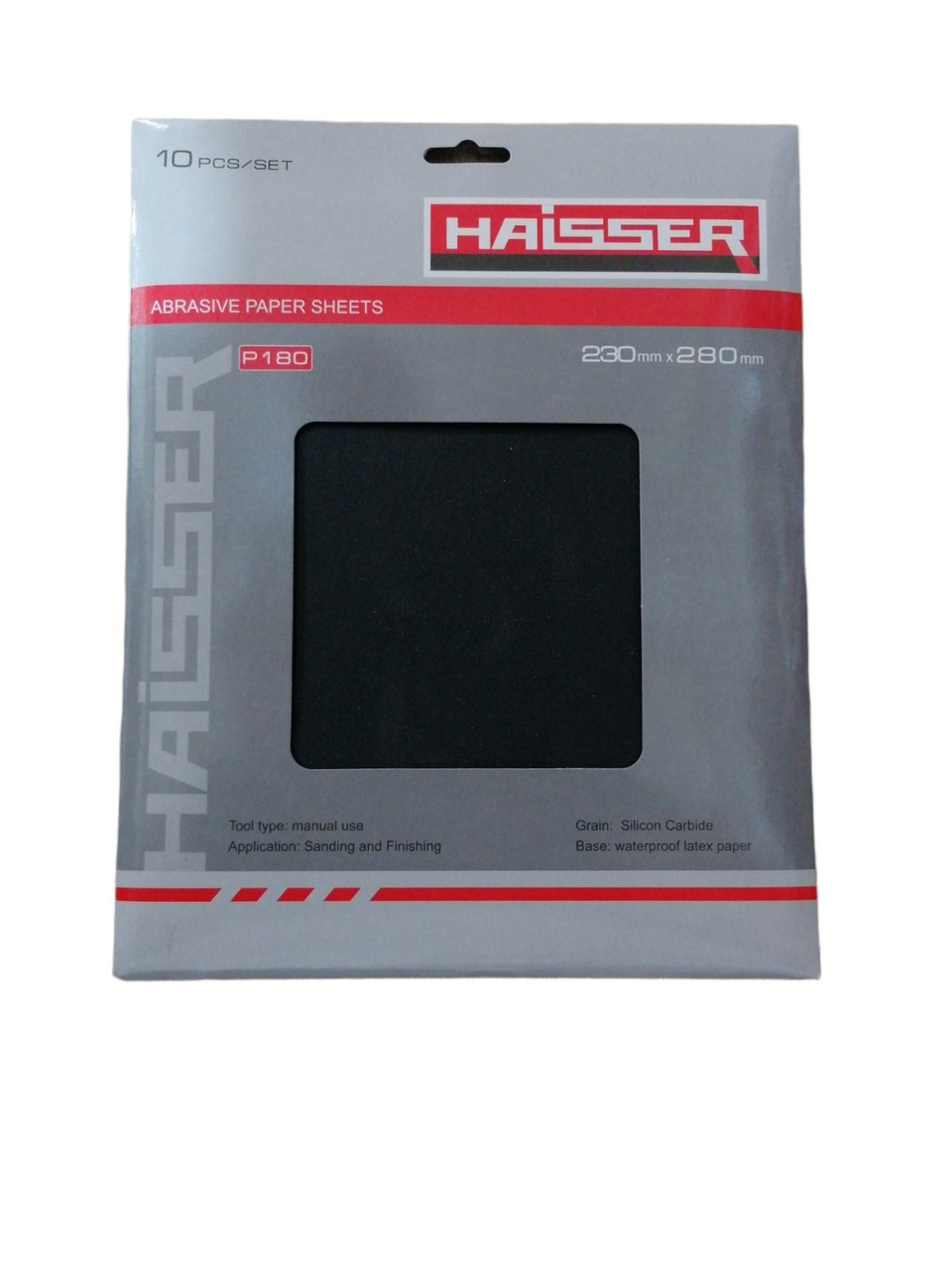 Шліфувальний папір, листовий 230ммх280мм, зерно 180, HAISSER 118547 (5811706)