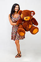 Плюшевый мишка в подарок коричневый 100 см, Красивые мягкие игрушки любимые медведи, Метровый медведь