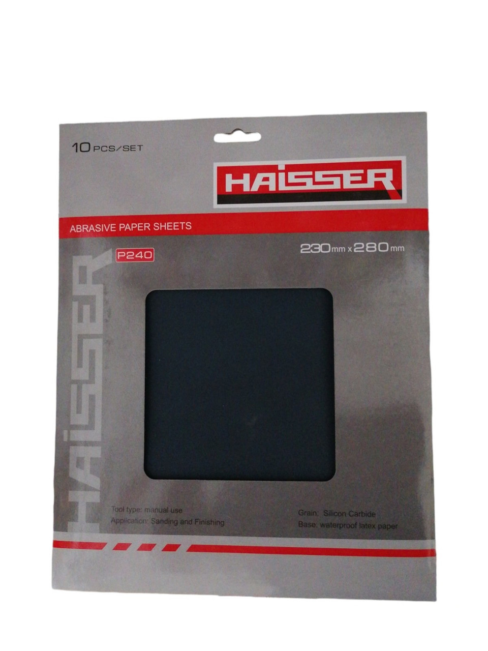 Шліфувальний папір, листовий 230ммх280мм, зерно 240, HAISSER 118549 (5811707)