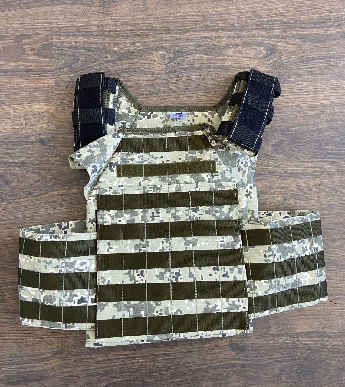 Тактичний жилет розвантажувальний камуфляж піксель з Cordura 600d
