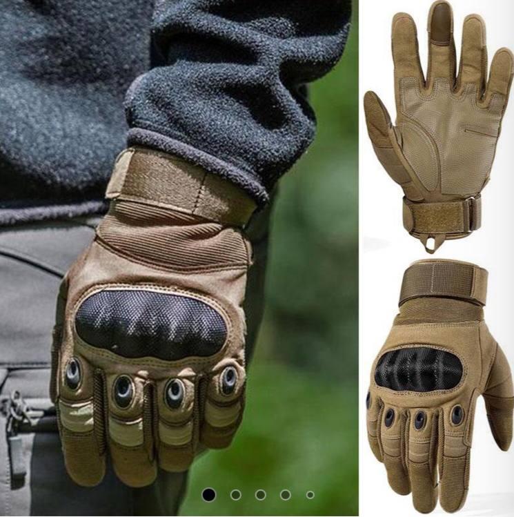 Тактичні рукавички Hunter Carbon повнопалі військові (з пальцями) Оливкові (хакі, зелені)