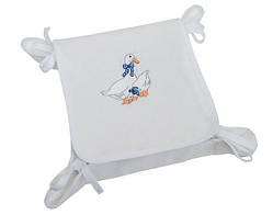 Хлібниця текстильна з серветкою корзинка для солодощів Limaso 20х20х8 см. лляна